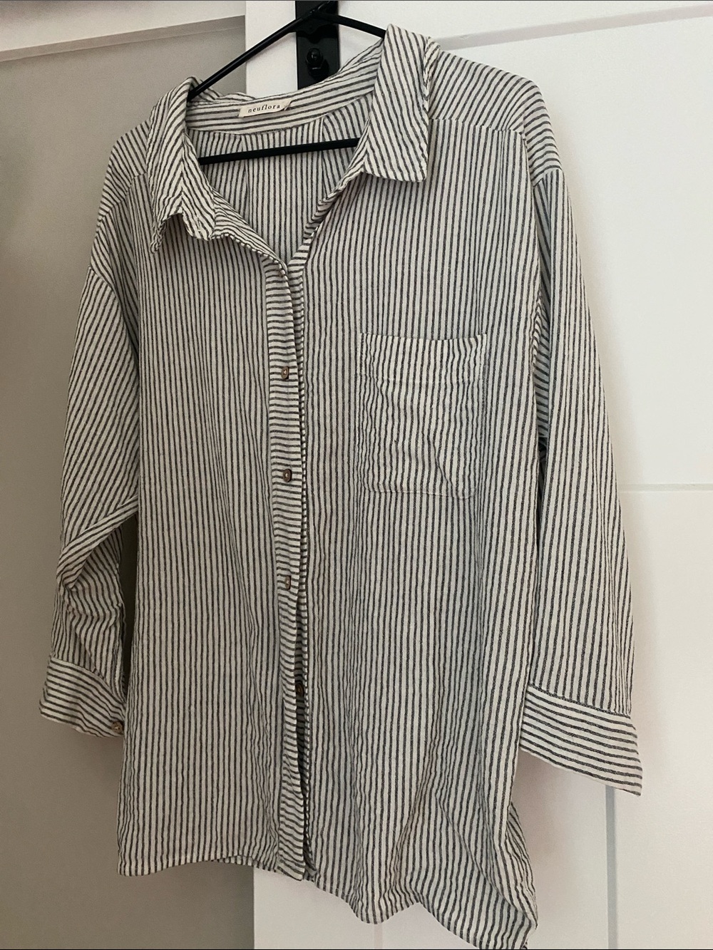Neuflora Striped Cotton Button Down
